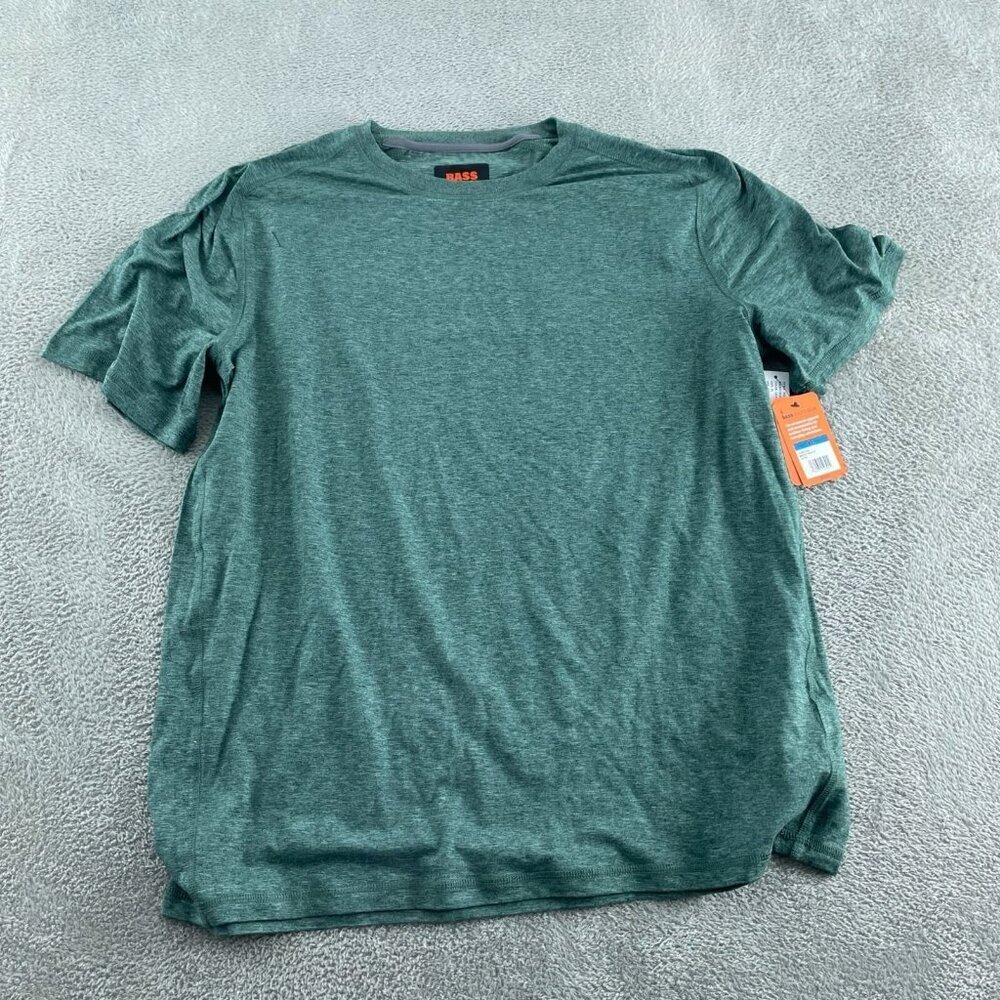 Bass Outdoor XL Microtech Performance Short Sleeve Tee Lily Pad NWT 1509 - Picture 5 of 10